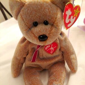 Ty 9" 1999 Signature Bear Beanie Baby With Tag